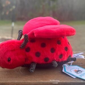 Jellycat Amuseables Red Ladybug Plush Lou Lou Plush NWT.